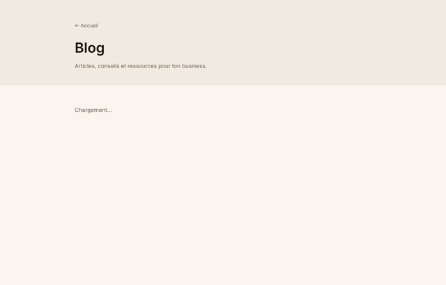 Le blog, telle qu'elle est livrée dans le kit.