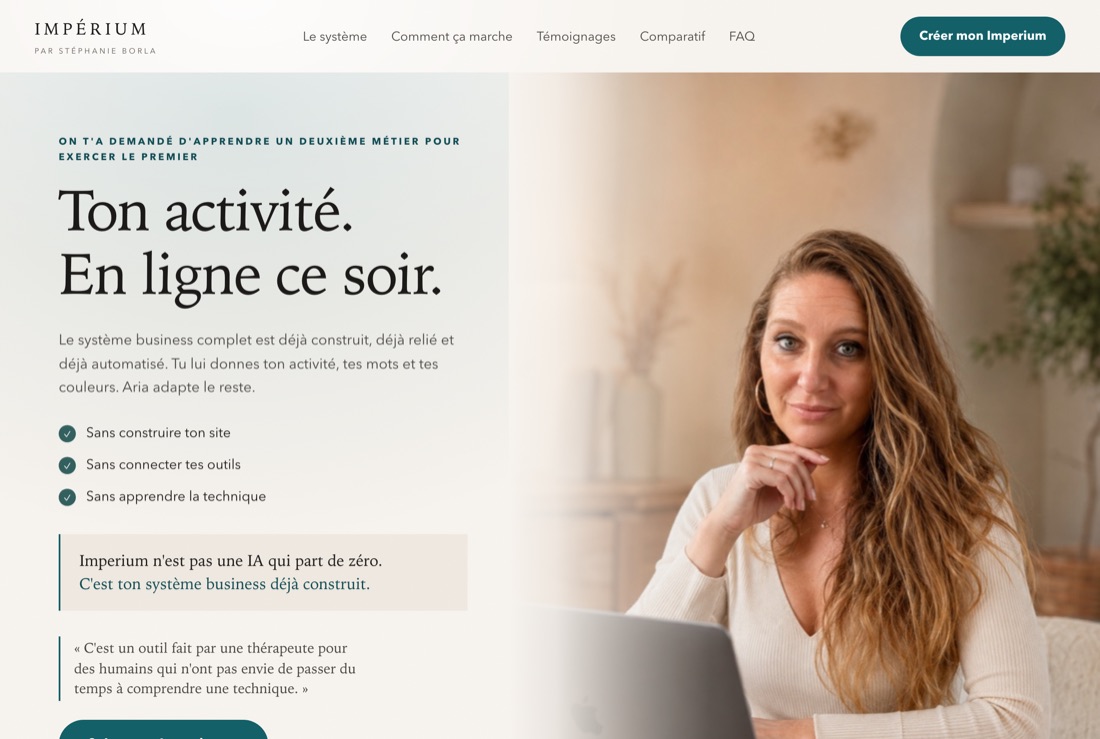La page que tu es en train de lire : ivoire et terracotta.